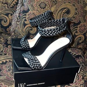 INC Black heels sandals
